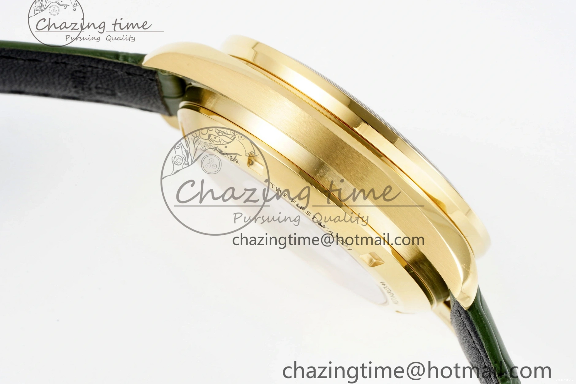 0512 Speedmaster Moonwatch in Moonshine Gold YG RMF Best Edition Green Dial on Green Leather Strap Manual Chrono EasyCare 7832